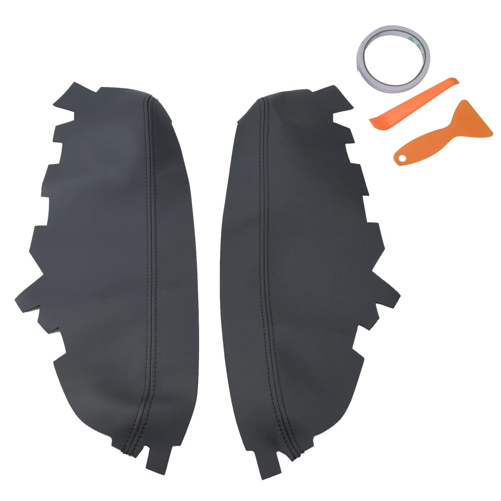 Microfiber Leather Armrest Door Panel Cover Breathable Waterproof
