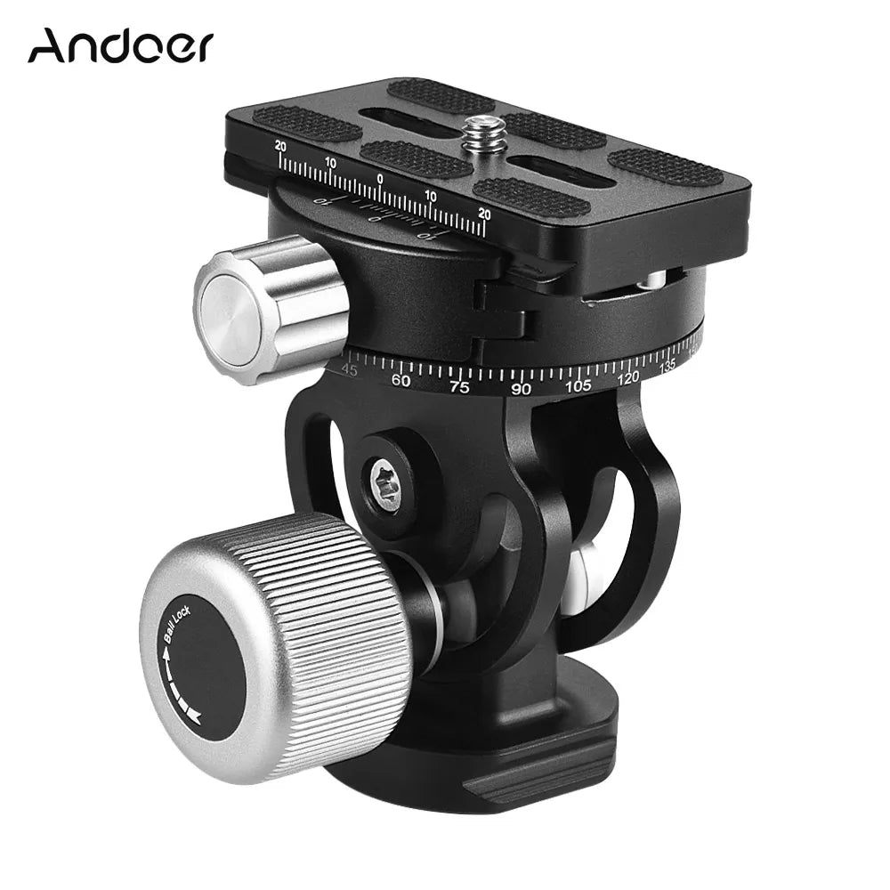 Andoer VH-10 2 Way Pan Tilt Tripod Head Panoramic Bird Watching