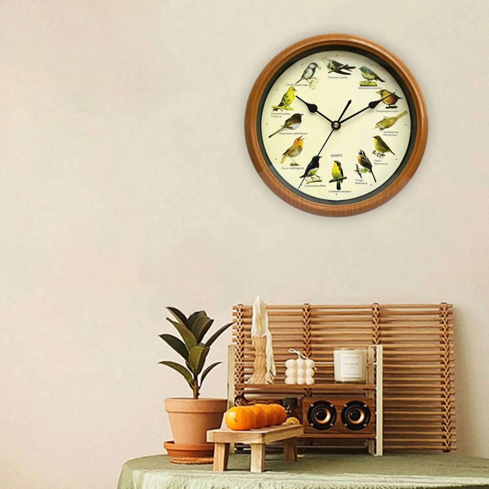Wall Hanging Clock Decor Singing Bird Wall Clock Bird Clock With Sound Hanging Clock Decor for Kitchen Walls Shelf Decoration Zpaxo