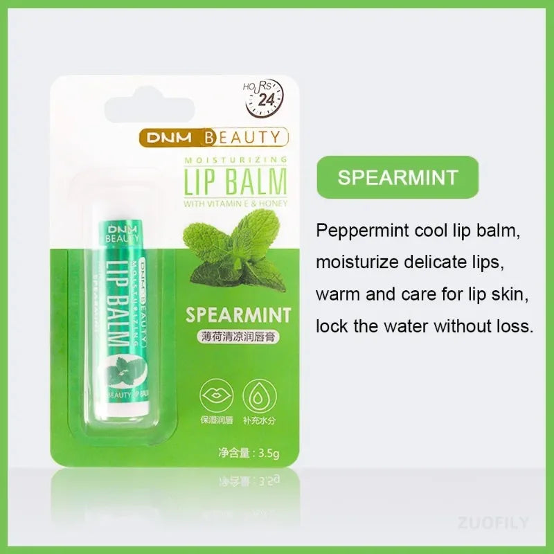 18 Flavors Fruit Lip Balm Oil Moisturizing Long-lasting Gloss Clear Zpaxo Mint