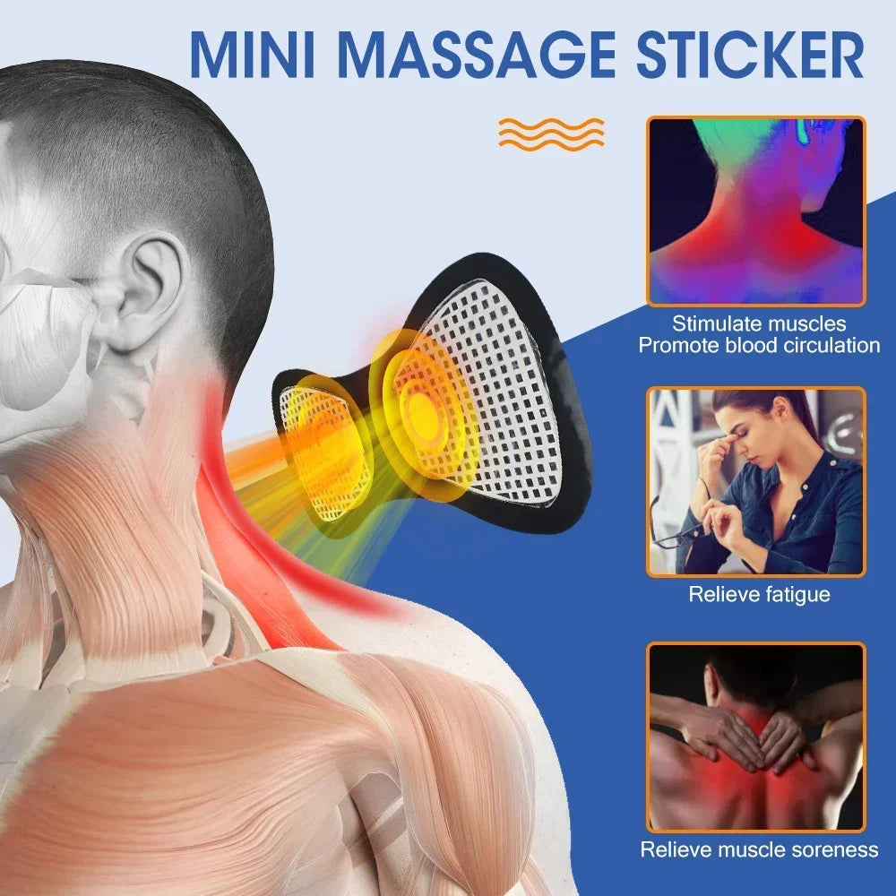 Portable Electric Neck Massager with Remote Control EMS Low Frequency Pulse Massager for Muscle Relaxation Relief The Pain Zpaxo