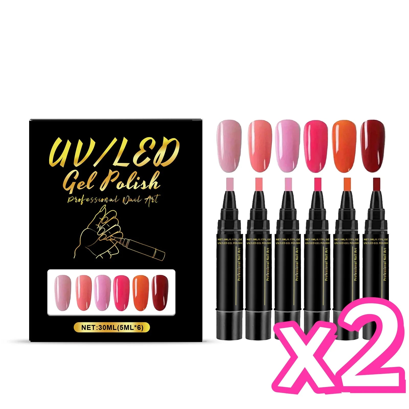 6-Color Nail Art Pens Set – Quick Dry, Waterproof & High Pigment Nail Art Pen Set Zpaxo SET 1 x2PCS