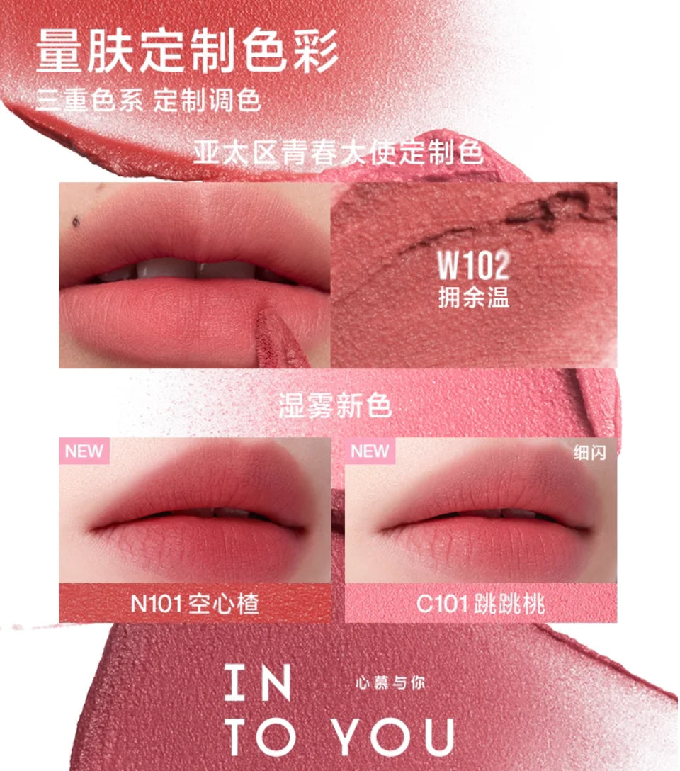 Into You Lip Tint Air Mud W6 Bare Durable Bean Paste Matte Lipstick Zpaxo