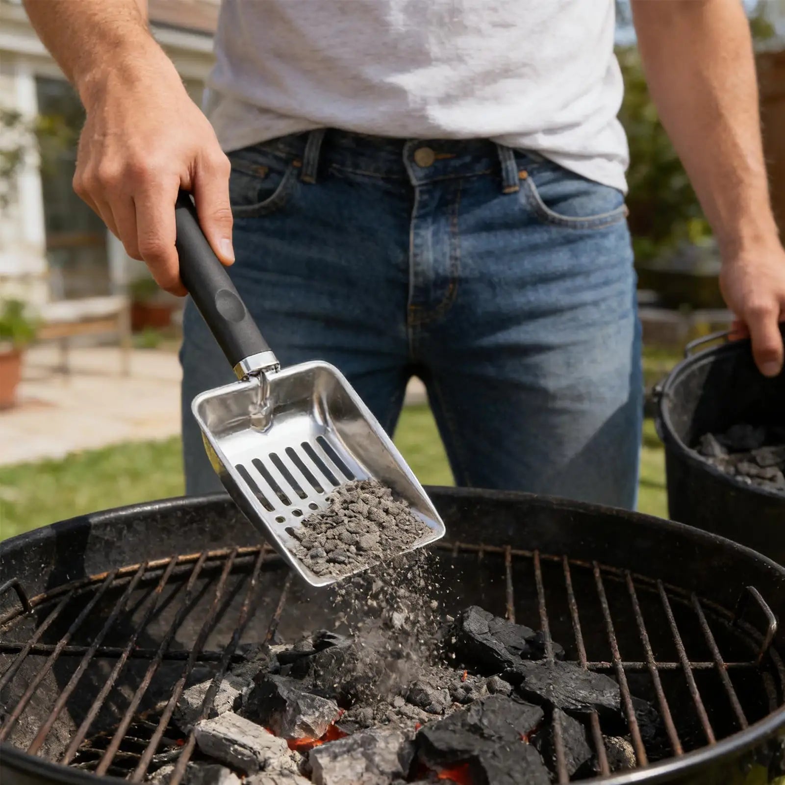 Fireplace Ash Sifter Heat Resistant Fire Pit Stainless Steel Hollow