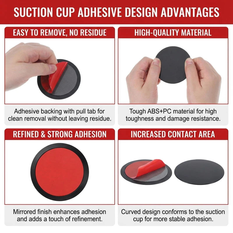 Strong Adhesive Car Phone Holder Sticker Universal Self Adhesive Sticker Suction Cup Adhesive Pad for Dashboard Phone Mount Base Zpaxo