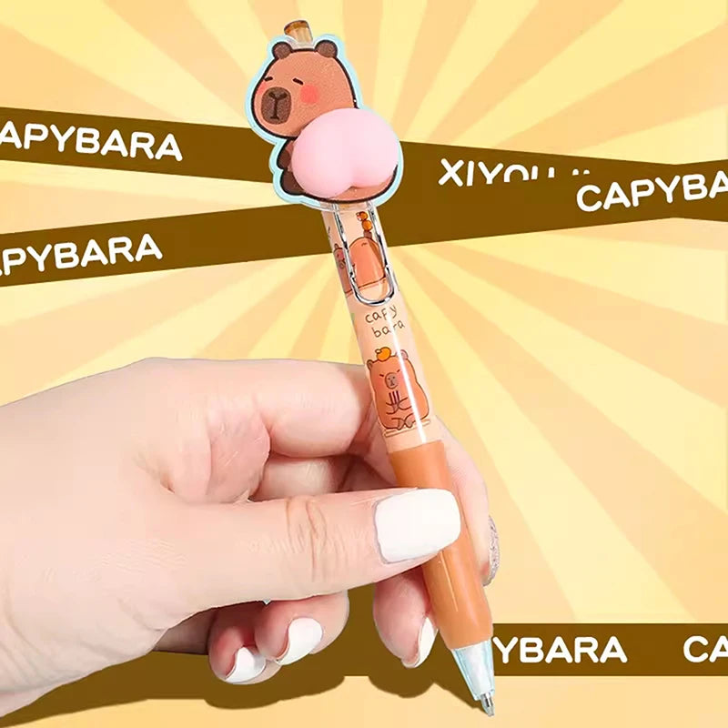 Cartoon Capybara Butt Pressing Neutral Pen Funny Writing Pens