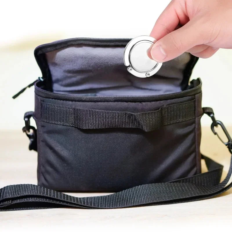 1- Portable Folding Bag Hanger Handbag Hook Holder Table Crystal