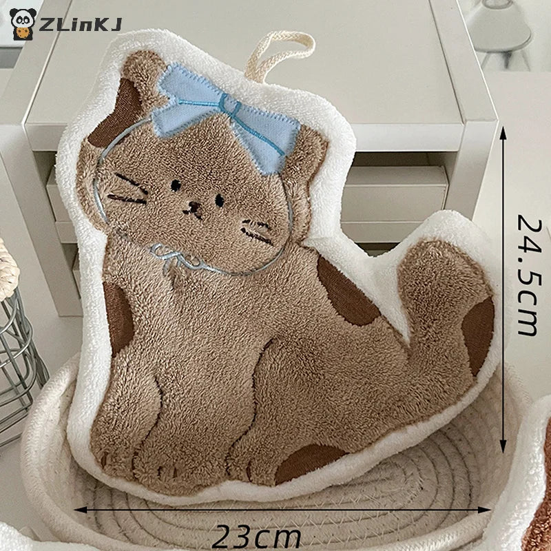 1Pcs Cartoon Hand Towel Quick Drying Simple Pattern Quick Drying Hand Towel For Kitchen Bathroom Zpaxo
