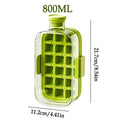 2-in-1 Ice Mold Bottle Press Cubes Maker Easy Release Tray Cup Straw