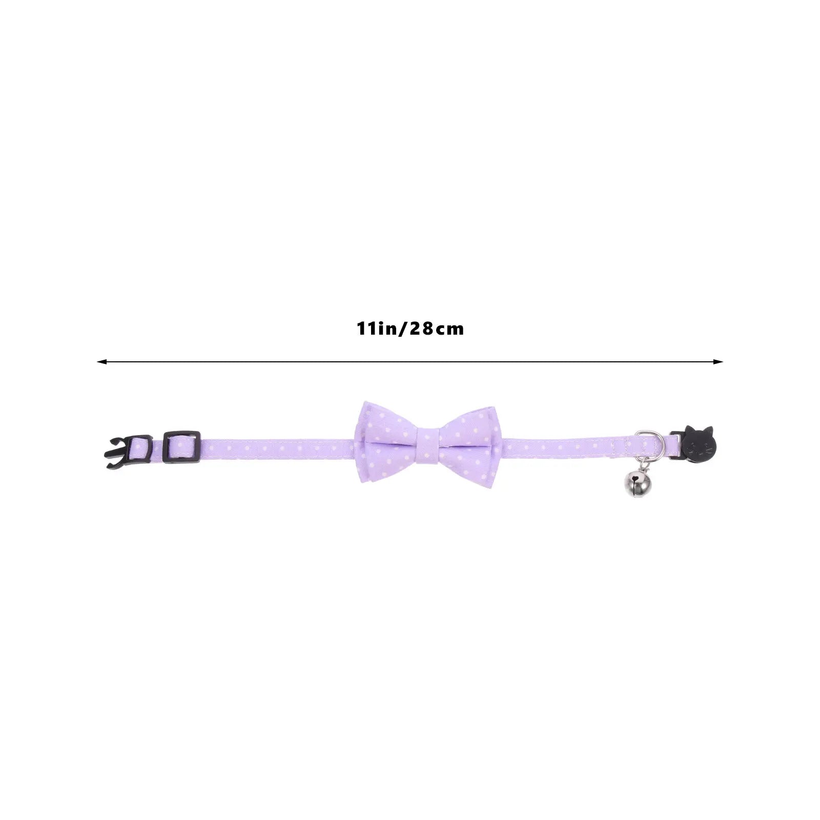Pet Dog Collar Small Adjustable Bow Tie Cotton Bell Decorative