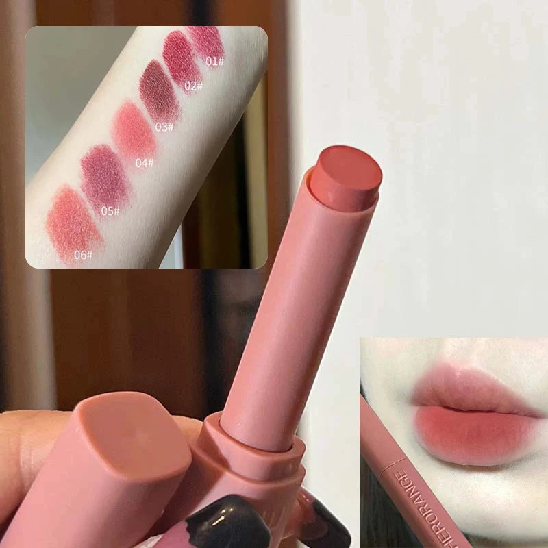 Dried Rose Matte Lipstick Waterproof Nude Pink Not Fading Sexy Red