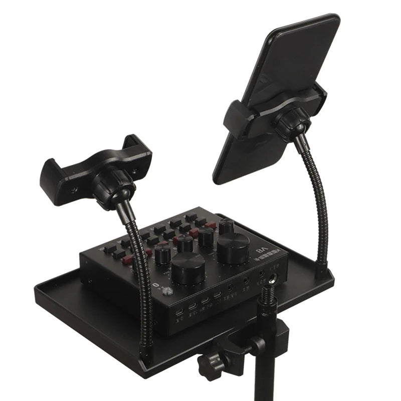 Microphone Stand Sound Card Tray Live Plastic Tripod Bracket