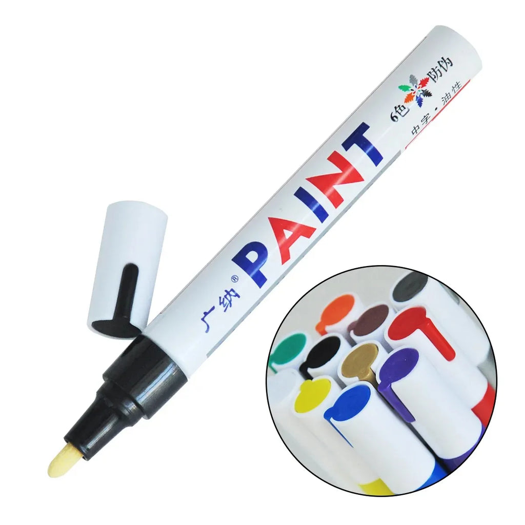 White Waterproof Tire Paint Pen – Permanent Auto Marker