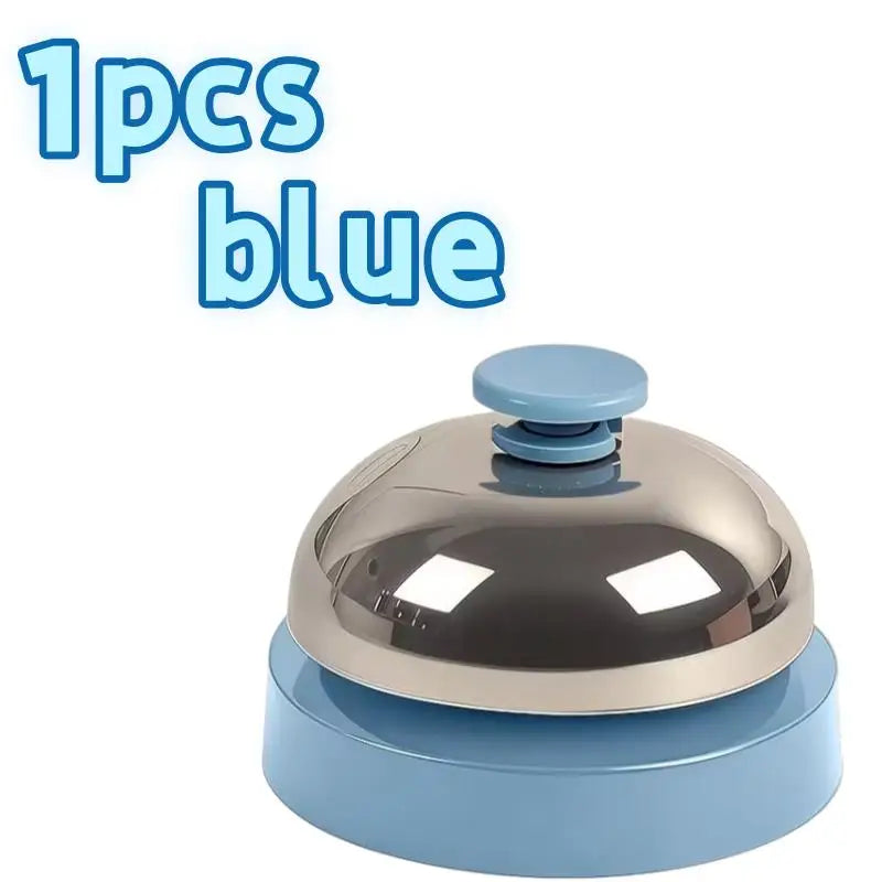 1pcs Push-to-Talk Metal Chime with Clapper – Handheld Bell for Pet Training, Classroom, Parties & Microphones Zpaxo 1pcs blue