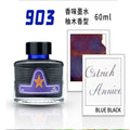 Ostrich Scented Fountain Pen Ink Black Blue-Black Green Non-Erasable Quick-Drying Red Waterproof Non-Carbon Ink 60ml Zpaxo 903 Blue Black