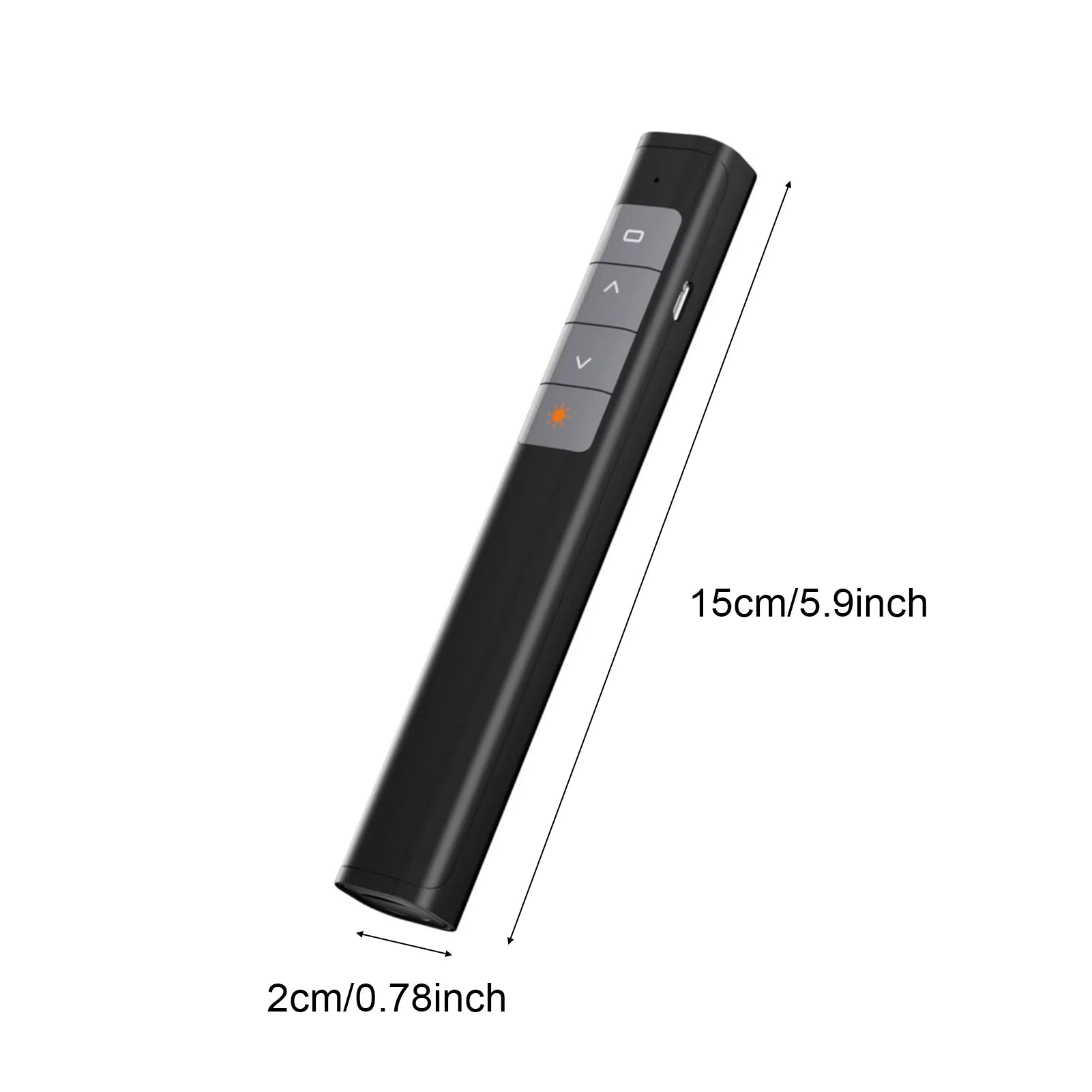 Plug-and-Play Page Turner Rechargeable 2.4GHz Wireless Presenter Remote Presentation Clicker Red Beam Pointer for PC Laptop Zpaxo