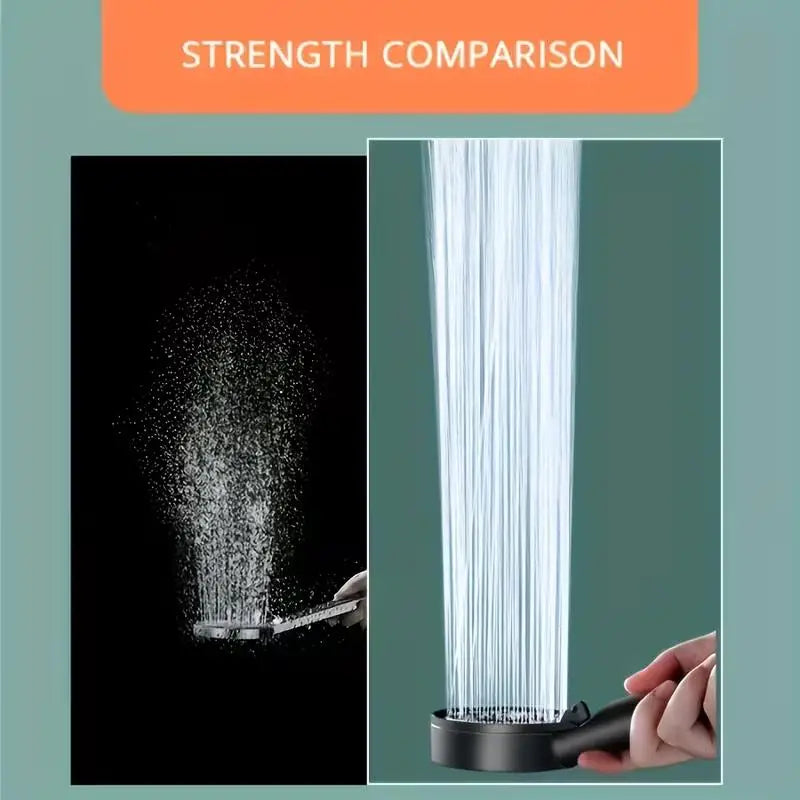 2pcs High-Pressure Shower Head, 5/6 Modes, Rain/Massage/Spray Gun, Plug-and-Play, Handheld/Fixed Zpaxo