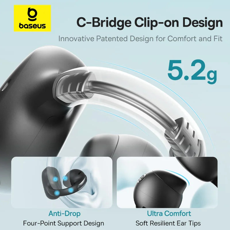 Baseus Bowie MC1 Ear Clip Wireless Earphones Bluetooth 5 4 Open-ear