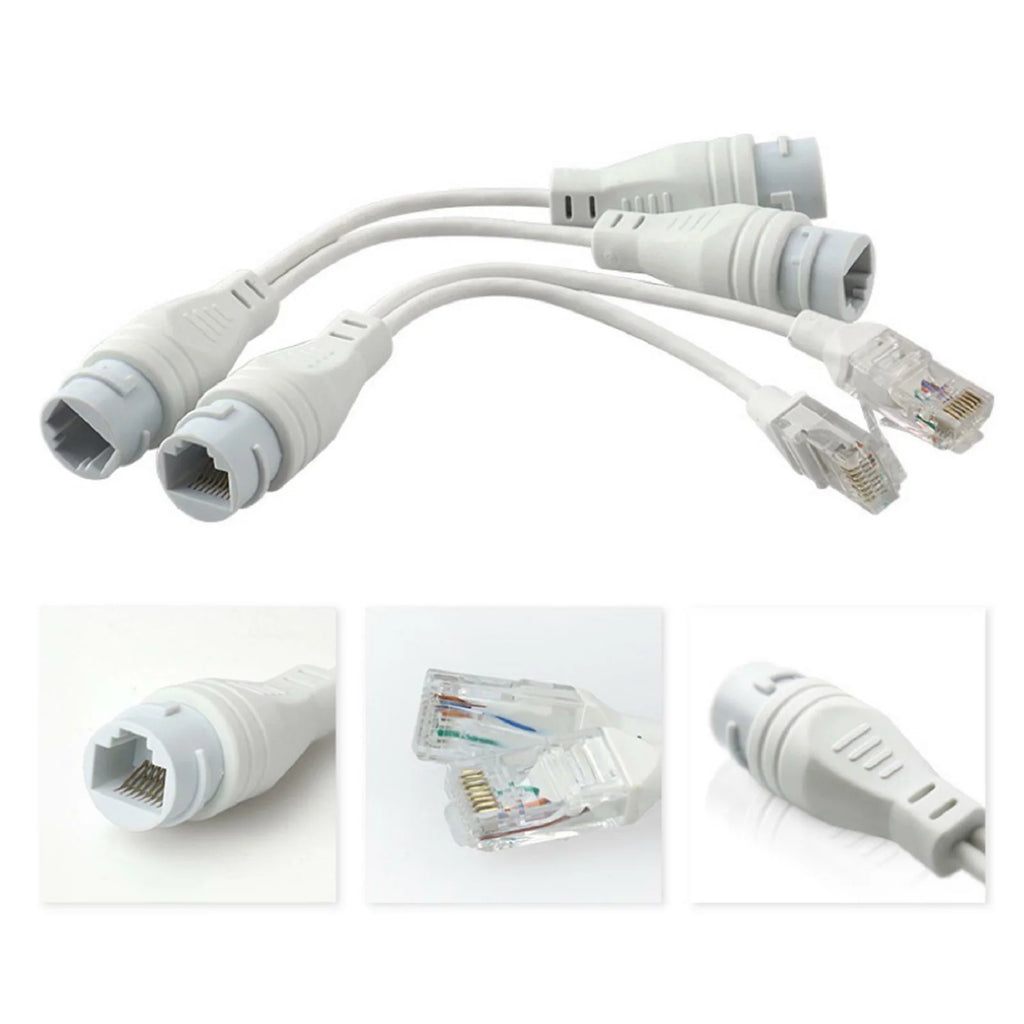 1 2 Adapter Network Splitter Poe Switch Connector Rj45 Outdoor