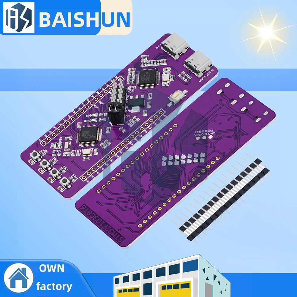 1PC ST-LINK V2 Downloader, Dual Type-C TTL Programmer for STM32F103C8T6 and for Arduino Debugging Zpaxo Default Title