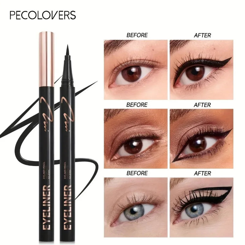 Sweat Proof Waterproof Ultra-thin Liquid Eyeliner Pencil White Black Zpaxo