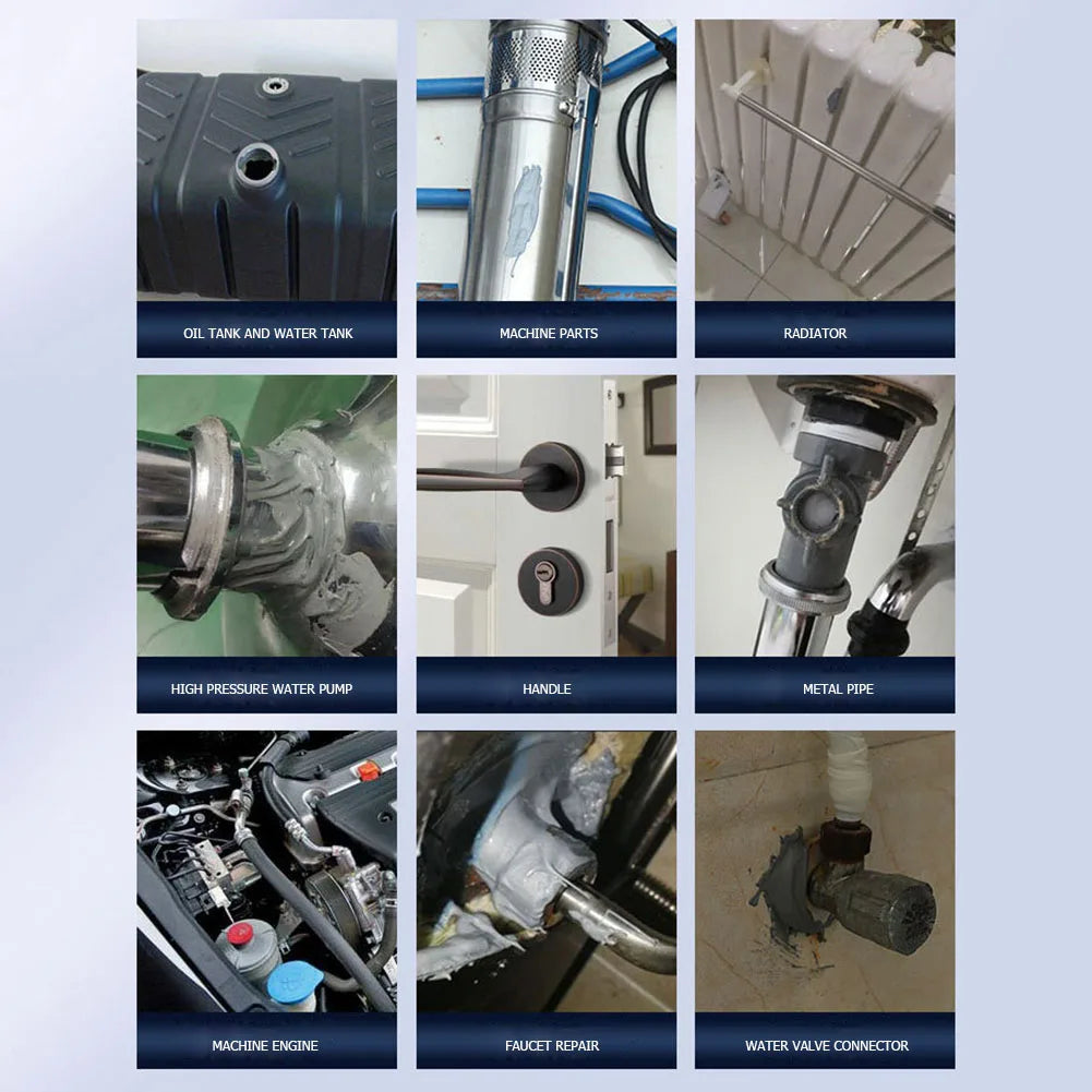 AB Type Casting Repair Glue High Temperature Resistant Liquid Metal Welding Filler Metal Repair Glue Caulking Agent Extra Strong Zpaxo
