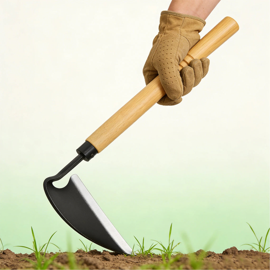 Japanese Grass Hoe Weeding Tools for Garden Hand Tool 13inch Weed Removal Tool Carbon Steel Garden Weed Hoe Comfortable Grip Zpaxo