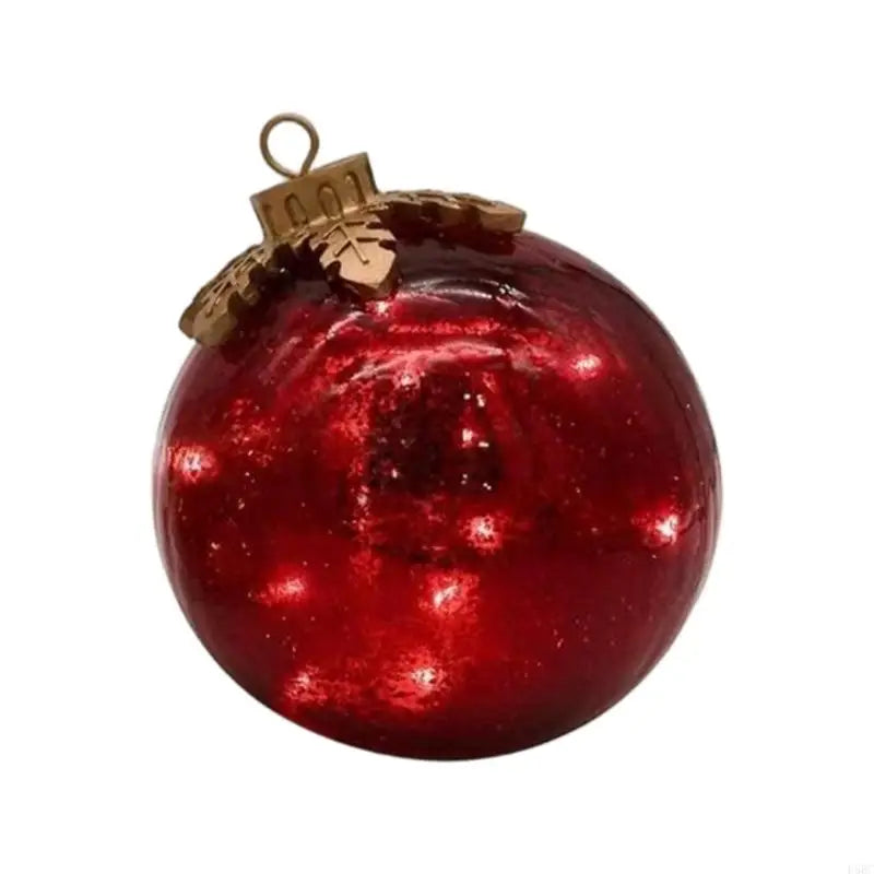 Glass Christmas Tree Ornament LED Lights Battery Powered Festival