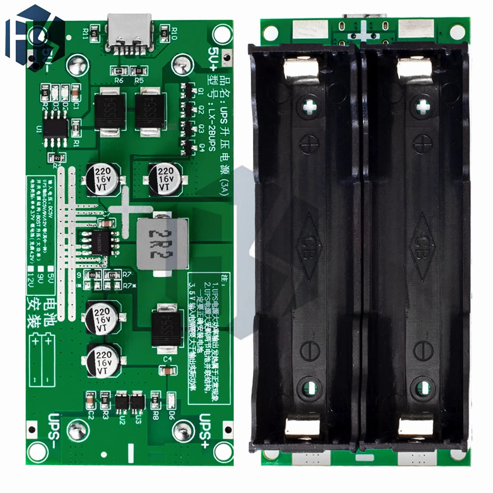 Type-c 15W 3A 18650 Lithium Battery Charger Module DC-DC Step Up Zpaxo