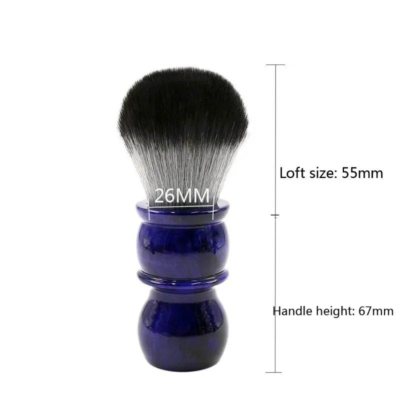 YAQI Timber Wolf Color 26MM Synthetic Hair Shaving Brush Mens Travel Portable Face Cleaning Shaving Brush Tool Zpaxo
