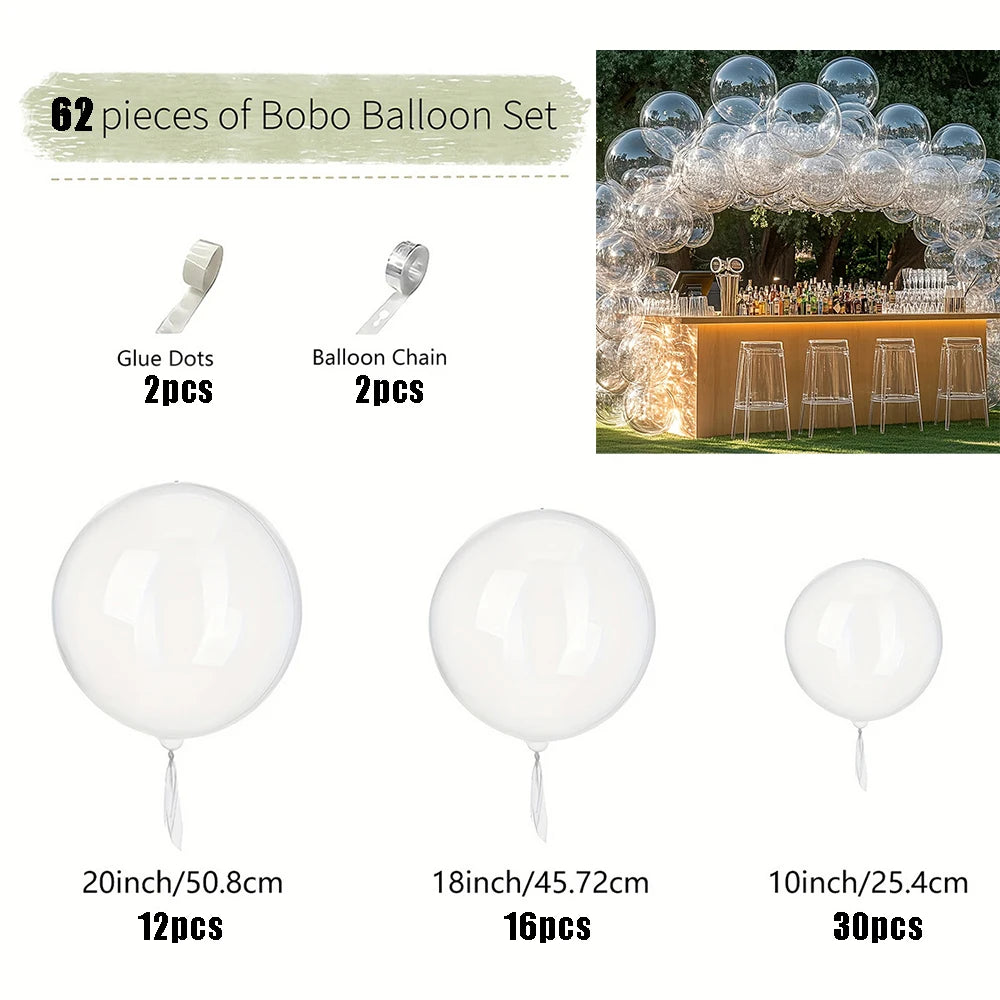 Bobo Balloon Arch Clear Bubble Balloons Transparent Ballon Garland