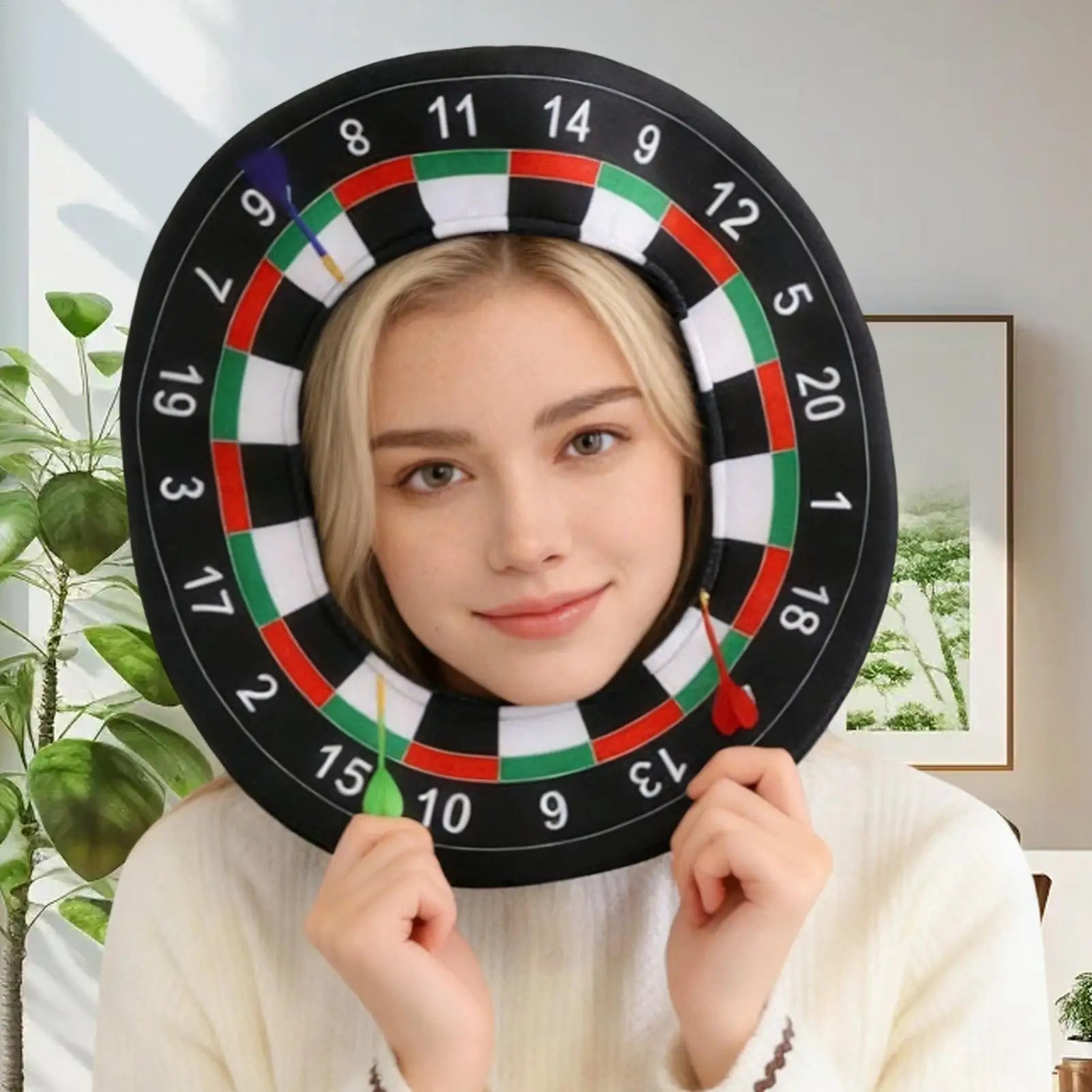 Funny Dartboard Hat Novelty Costume Headwear Soft Comfortable Gag
