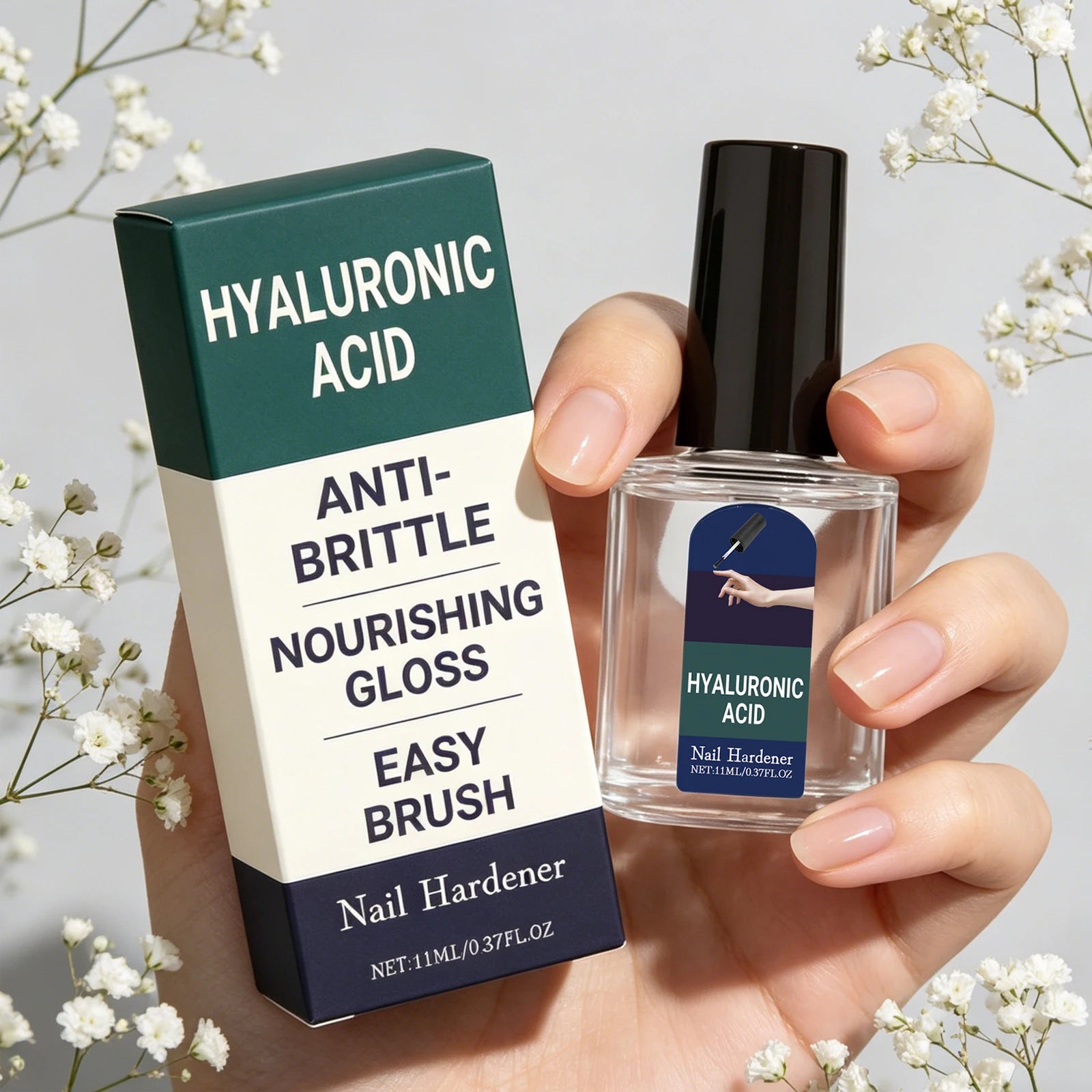 Plant-Based Nail Hardener & Strengthener Drops | 11ml Nail Treatment Drops Zpaxo
