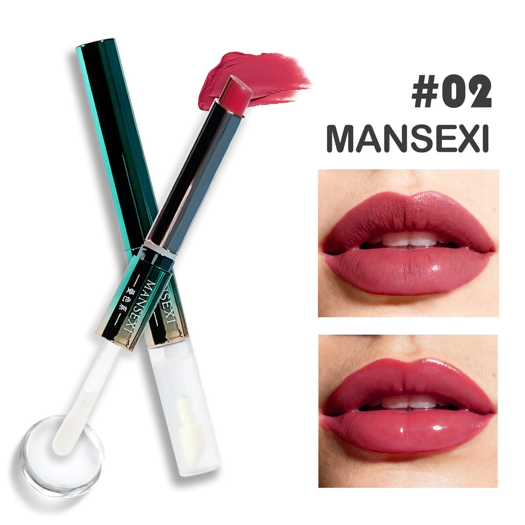 Dual-effect Lip Makeup One Tube Two Looks 4 Colors Matte Glossy Zpaxo 02