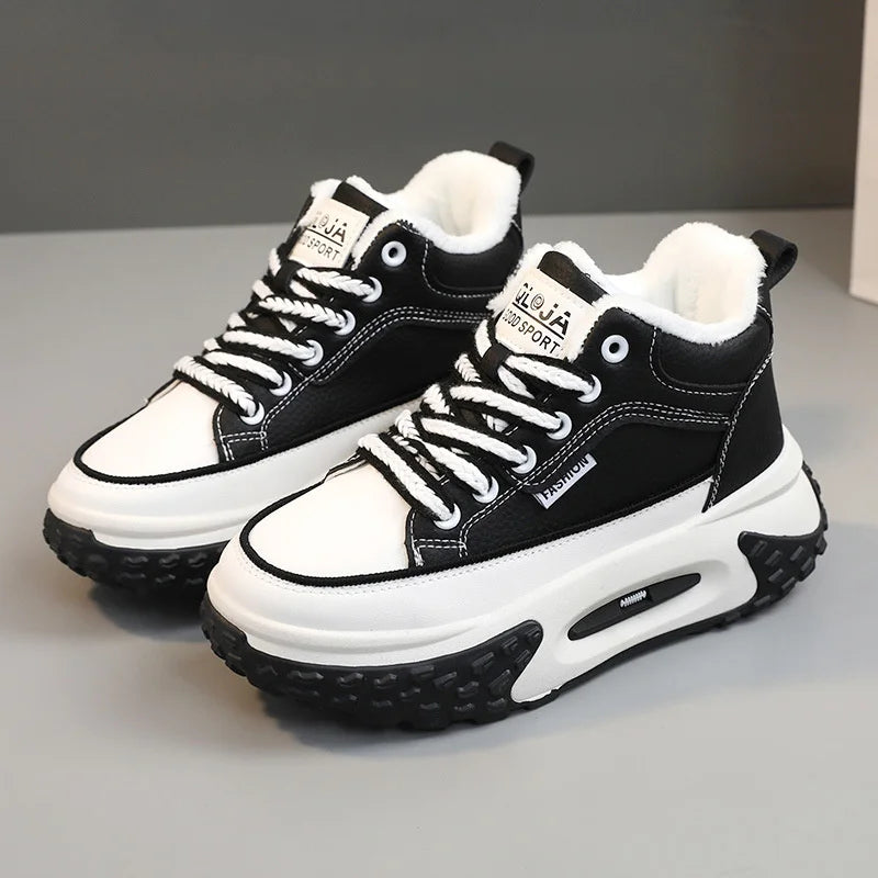 2025 Winter Chunky Sneakers Shoes Women Europe Heightening Dad Sport Zpaxo