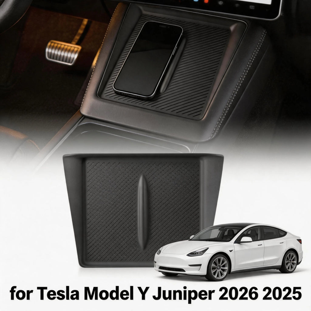 Silicone Charging Pad Mat for 2025–2026 Tesla Model Y Juniper