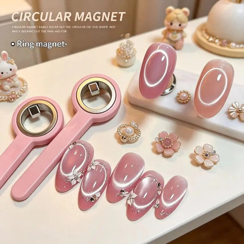 Round Cat Eye Magnet Ring – Gel Nail Art DIY Tool