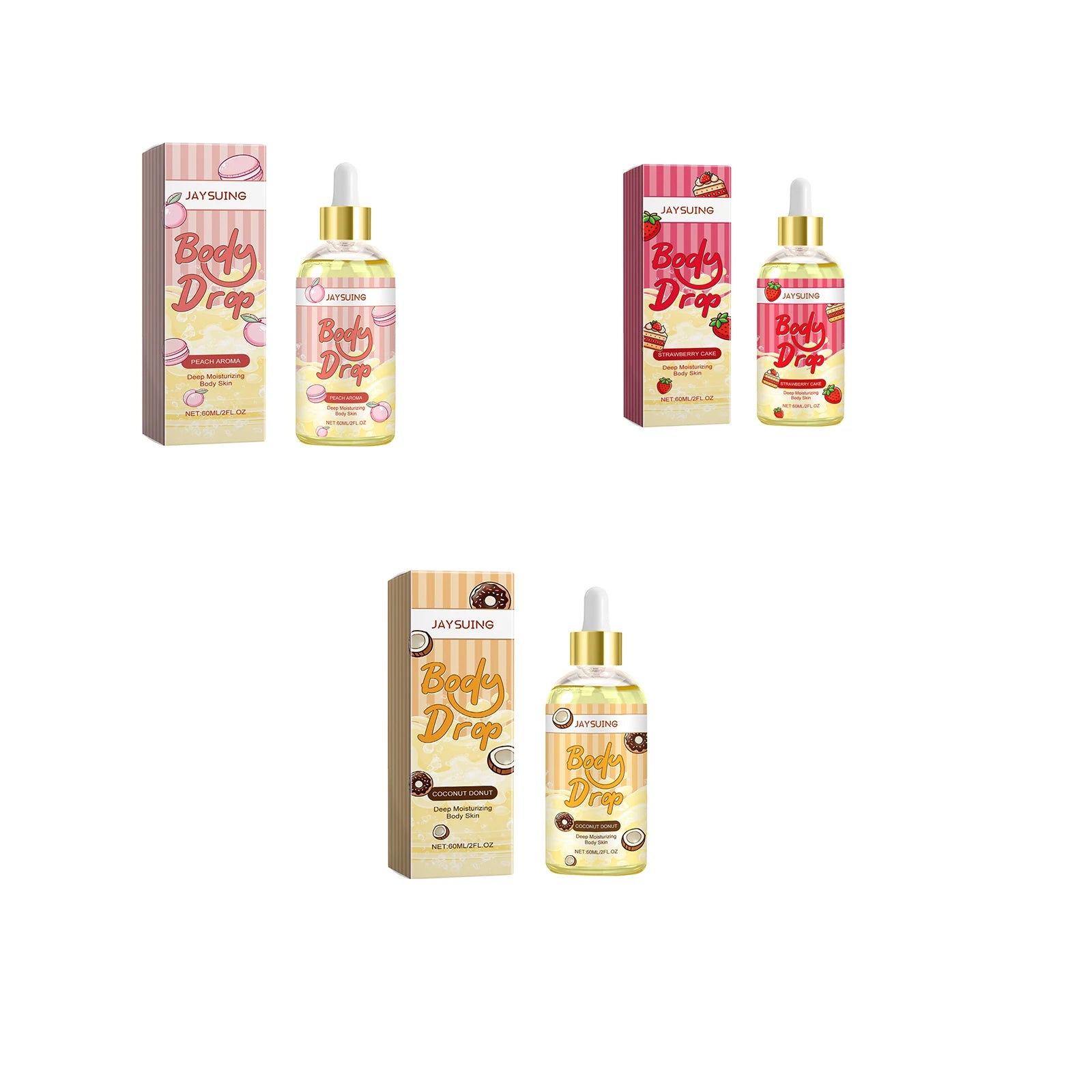 Jaysuing Coconut Body Fragrance Oil – Moisturizing Massage Oil 60ml Body Fragrance Oil Zpaxo