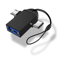 USB Connector Multi-function 1 OTG Adapter TYPE-C Android Xiaomi Zpaxo Black