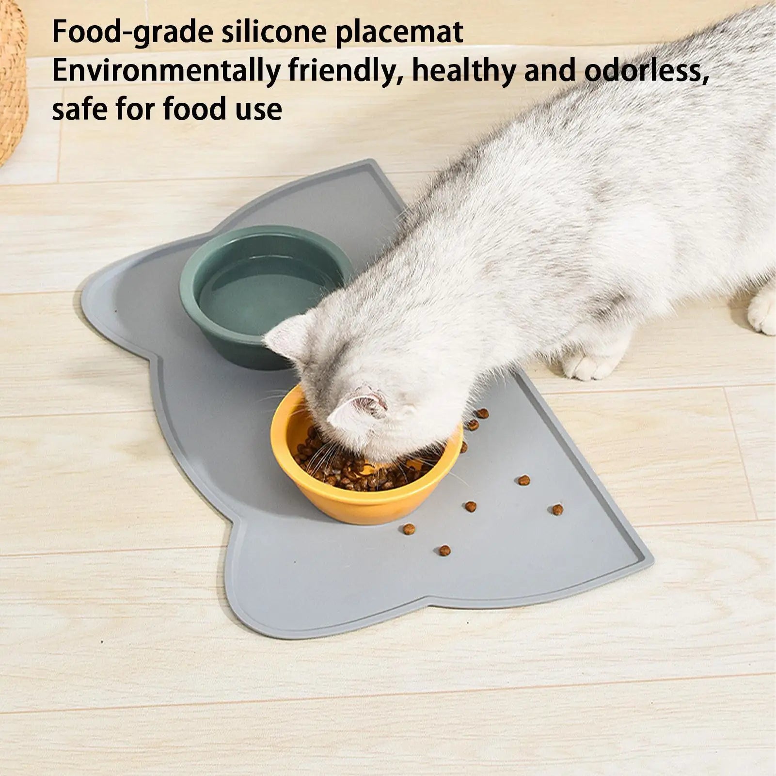 Silicone Pet Feeding Dog Cat Bowl Food Mat Non-Stick Waterproof Pet Food Feeding Pad Puppy Feeder Tray Water Cushion Placemat Zpaxo
