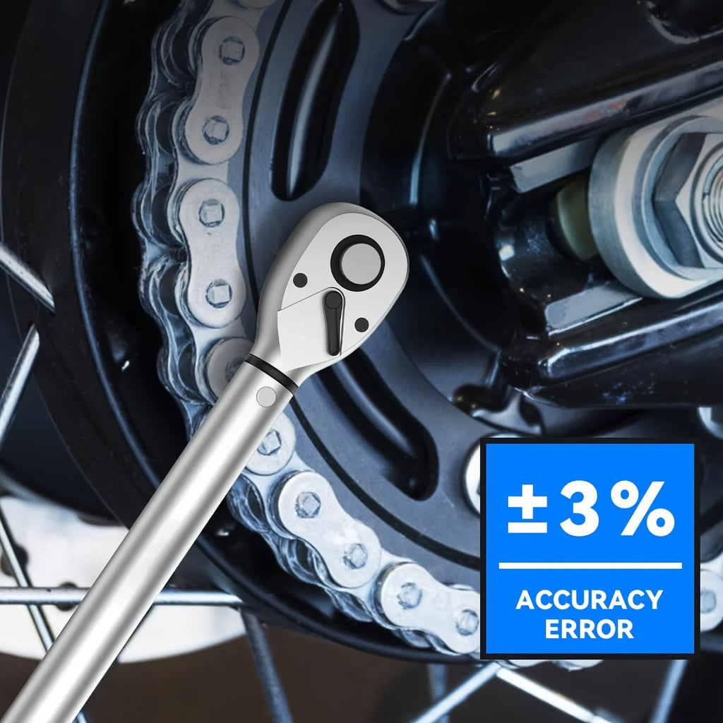 3/8 Inch Drive Click Torque Wrench Set, (10-60 Nm) Dual Direction Adjustable Torque Wrench with Spark Plug Socket Zpaxo