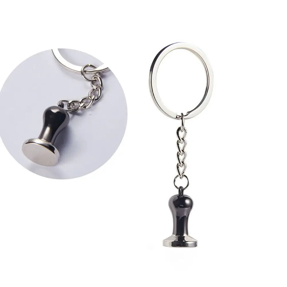 Zinc Alloy Niche Design Syphon Girl Gift Hanging Ornament Coffee Series Key Ring Bag Pendent Car Key Ring Coffee Pot Key Chain Zpaxo D