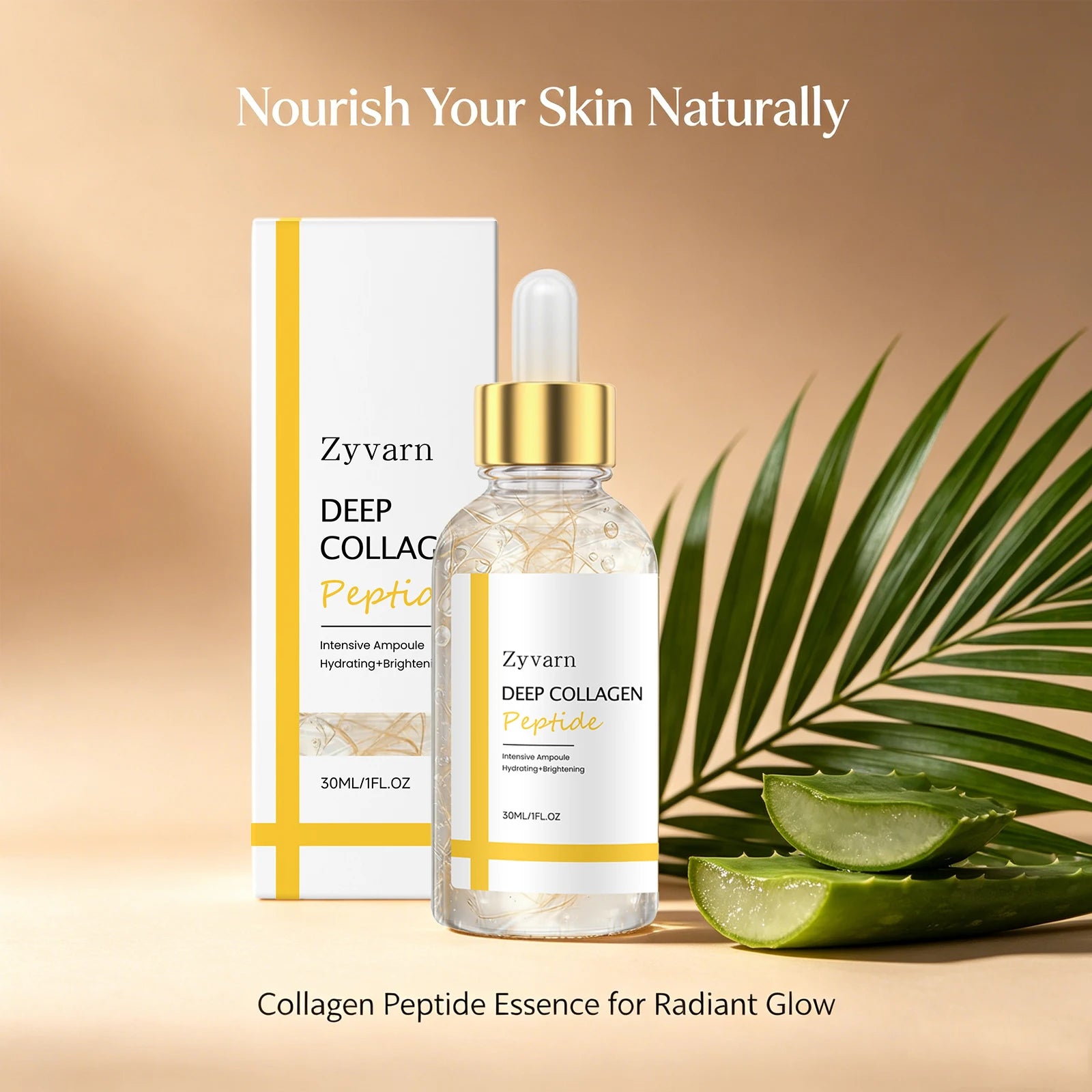 ZYVARN Silk Peptide Collagen Lifting Anti-Wrinkle Face Serum Anti-Aging Face Serum Zpaxo