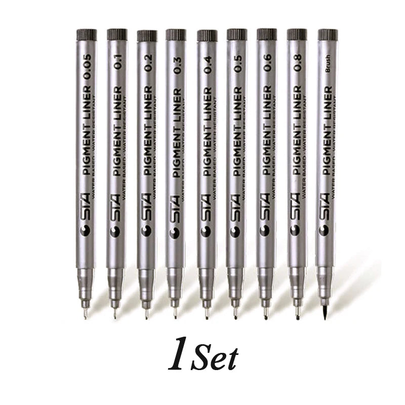 Waterproof STA Art Markers Brush Pen Office Professional Fine Line