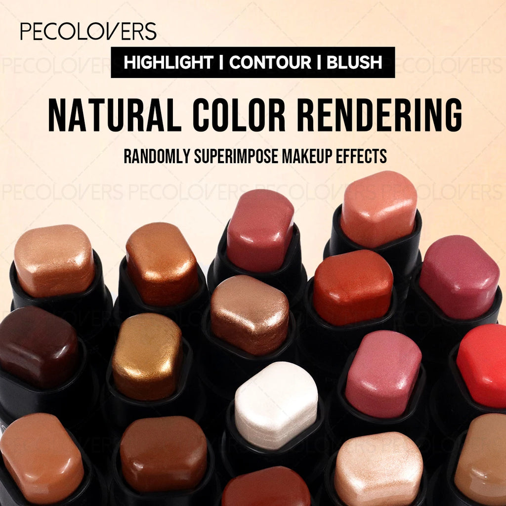 Face Contour Stick Bronzing V-Face Sculpting Nose Shadow Stick for Natural Dimensions Long-Lasting Natural Face Contouring Stick Zpaxo
