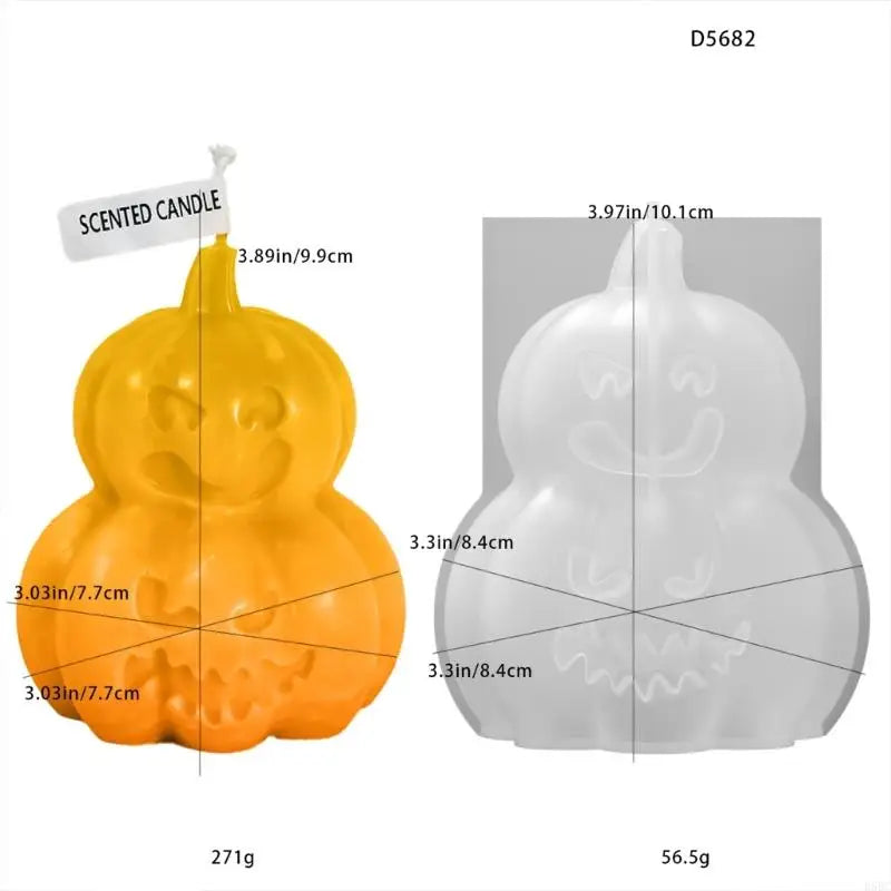 Pumpkin Silicone Molds for Epoxy Resin Making Soap Heat Resistant Easy Demolding Halloween Themed Silicone Mould Zpaxo