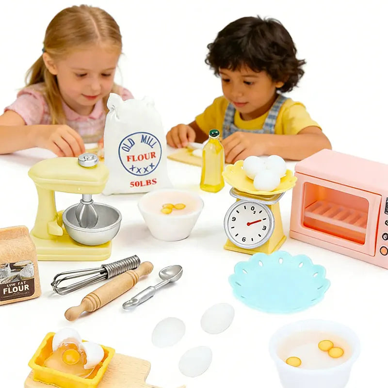 Miniature Dollhouse Kitchen Accessories Realistic Play Food Toys Tiny