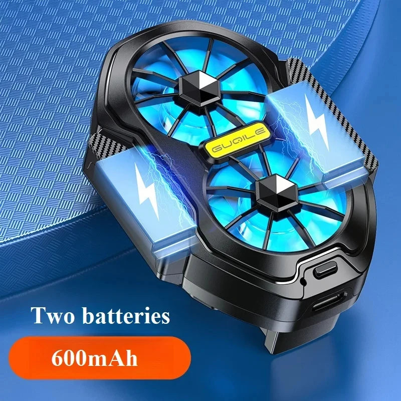FS01 Dual Fan Mobile Phone Cooler Radiator Rechargeable Long Lasting
