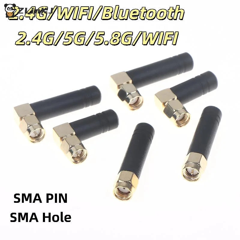 Right Bend Angle Ultra Compact Mini Wifi Antenna 2 3DBI Gain SMA Male Zpaxo