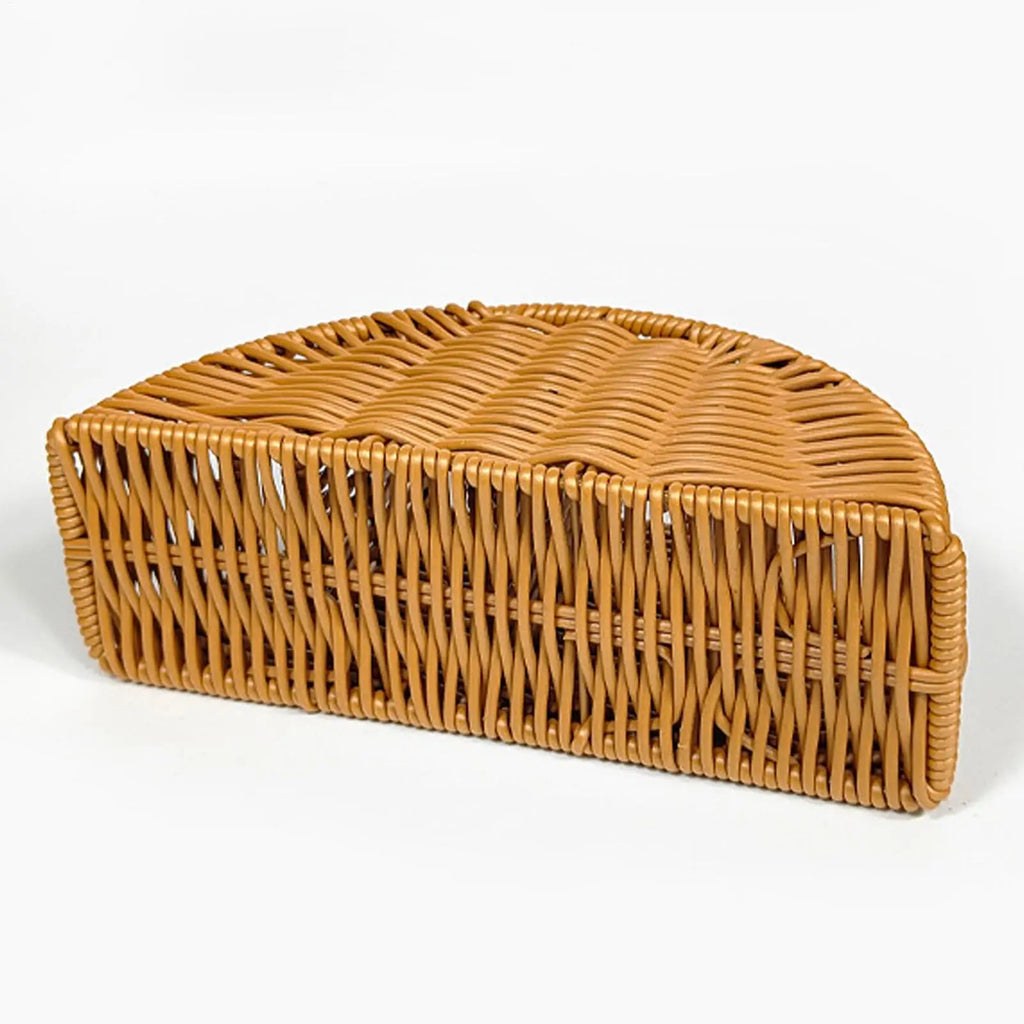 Woven Remote Control Holder 4 Slot Desktop Storage Box TV Remote Control Phone Trapezoidal Basket Stationery Organizer Case Zpaxo